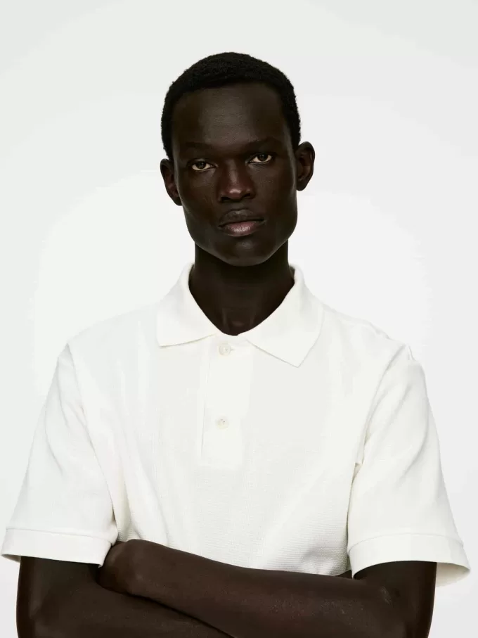 Tekstureret poloshirt