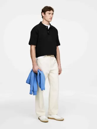 Tekstureret poloshirt