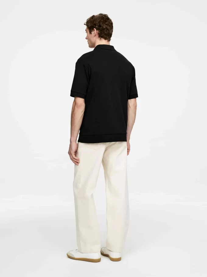 Tekstureret poloshirt