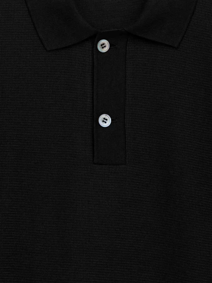 Tekstureret poloshirt