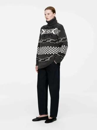 Uld-Alpaca Jacquard Jumper