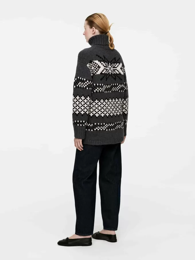 Uld-Alpaca Jacquard Jumper