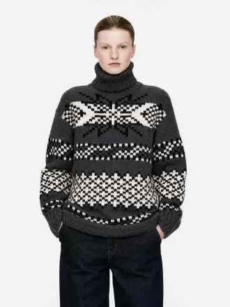 Uld-Alpaca Jacquard Jumper