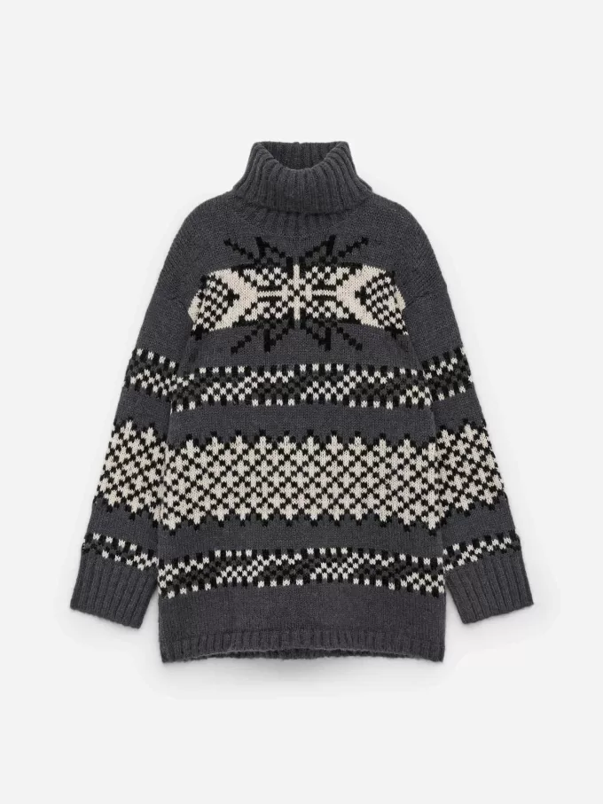 Uld-Alpaca Jacquard Jumper
