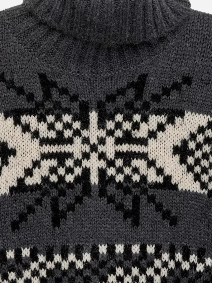 Uld-Alpaca Jacquard Jumper