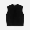 Uld-Bomuld Vest Cardigan
