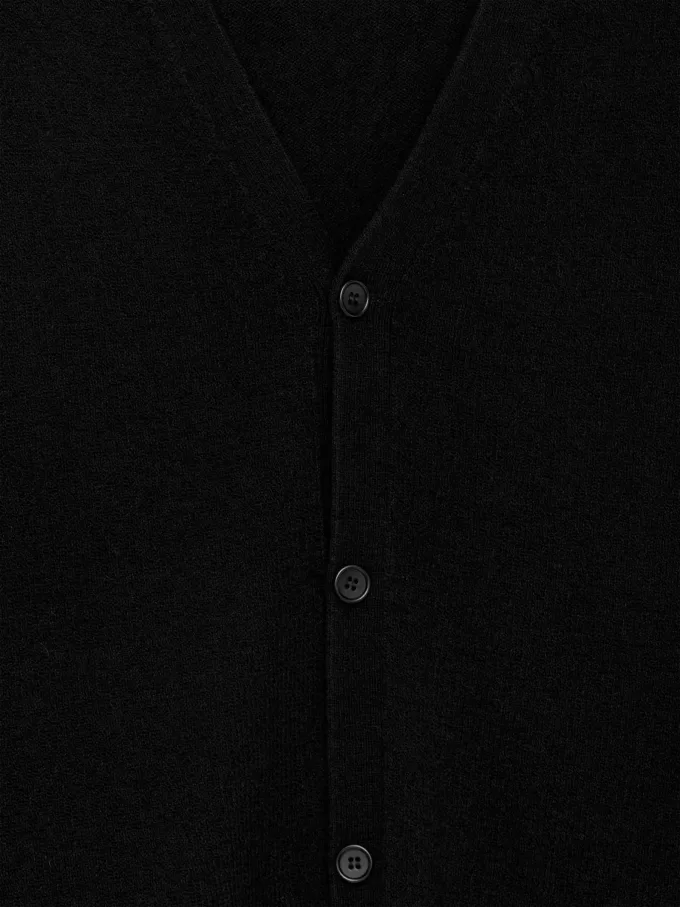 Uld-Bomuld Vest Cardigan