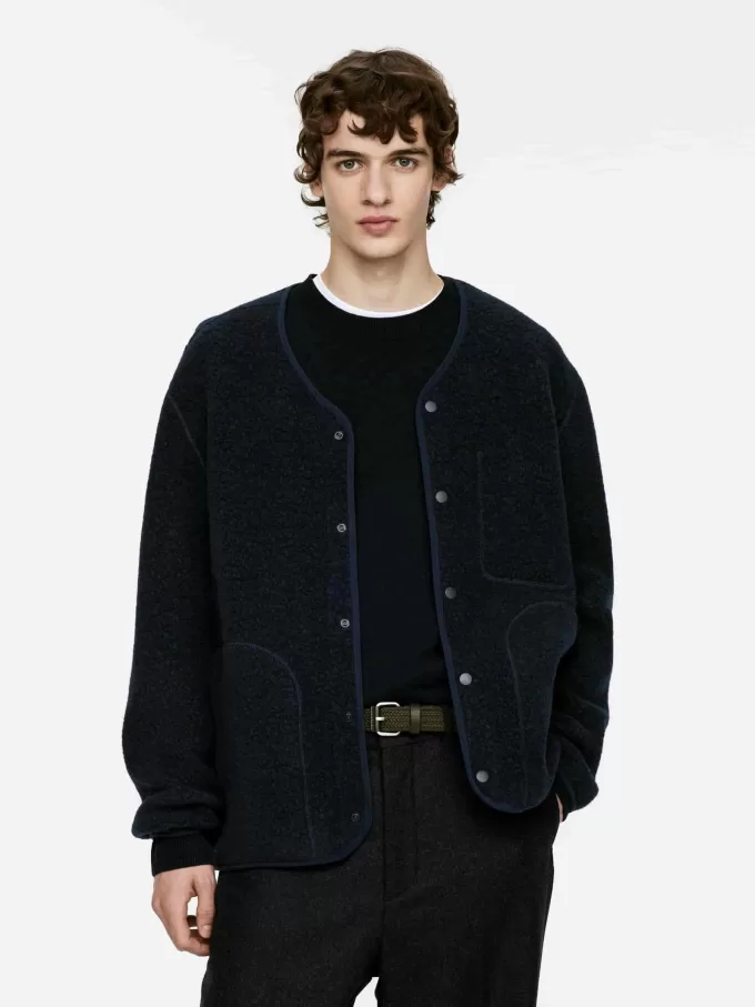 Uldblanding fleecejakke