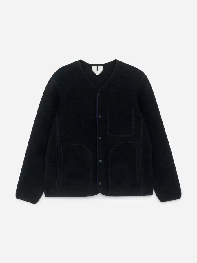 Uldblanding fleecejakke