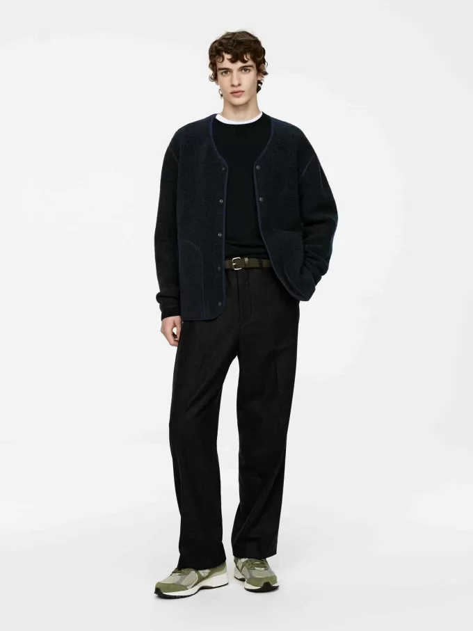 Uldblanding fleecejakke