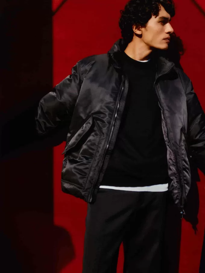 Upcycled Down Flight Jacket