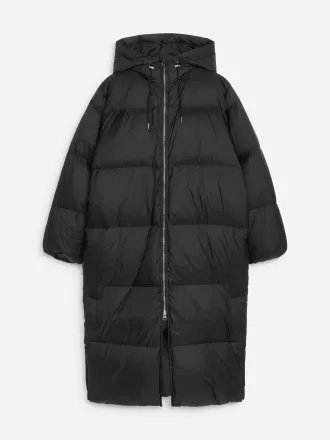 Upcycled ned lang frakke