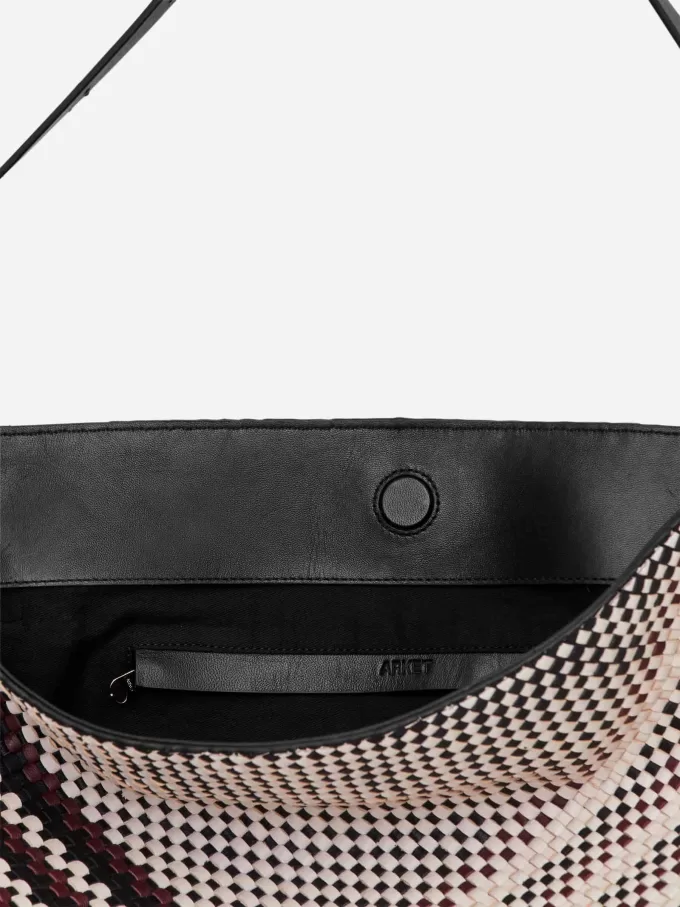 Vævet læder mulepose