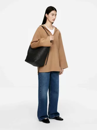 Vævet læder mulepose