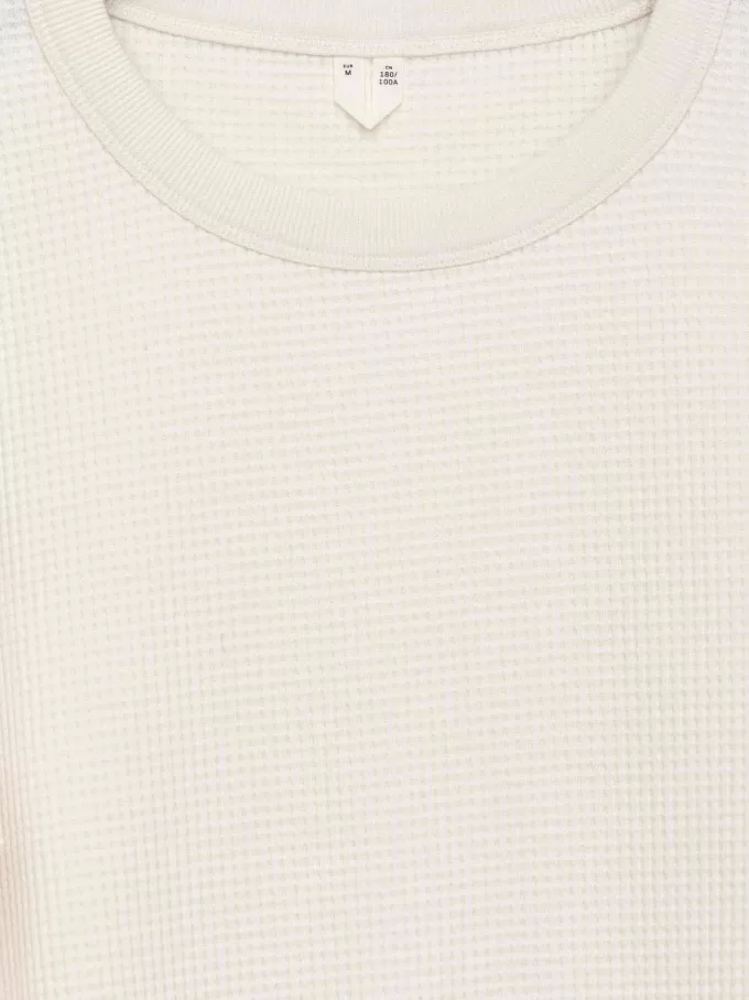 Vaffelstrikket sweatshirt