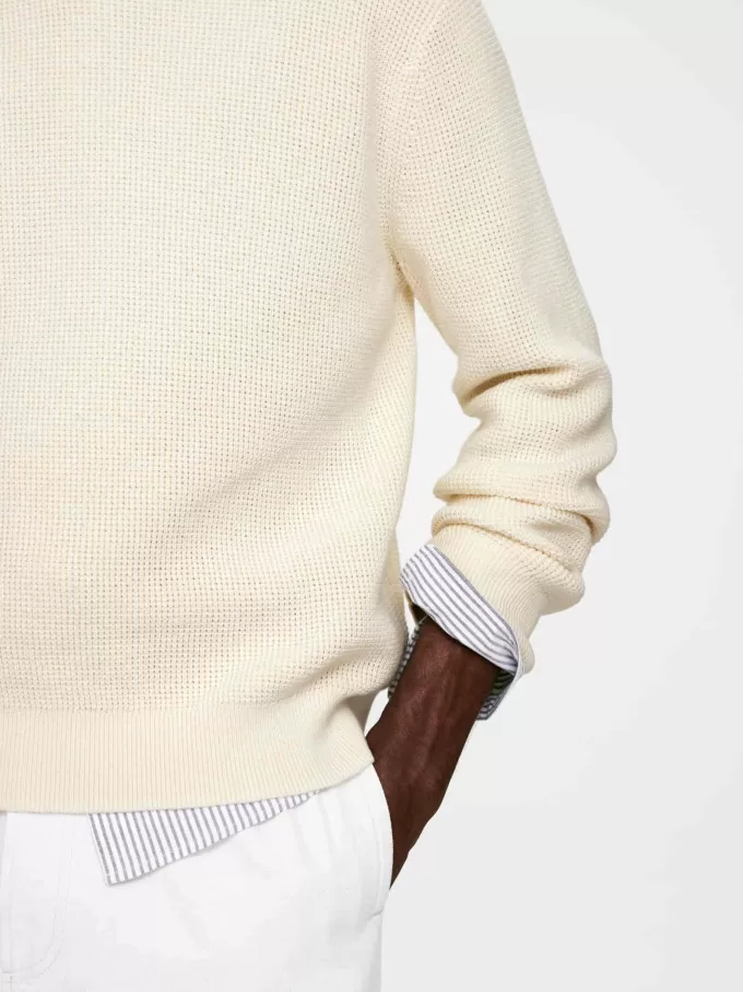 Vaffelstrikket trøje Vaffelstrikket trøje