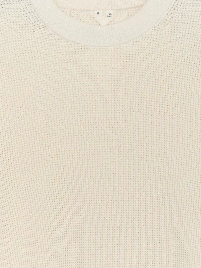 Vaffelstrikket trøje Vaffelstrikket trøje
