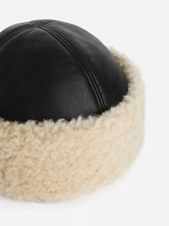 Varmende læderhat Varmende læderhat